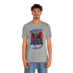 Personalized With Your Dogs Image and Name Patriotic Unisex Jersey Short Sleeve Tee
