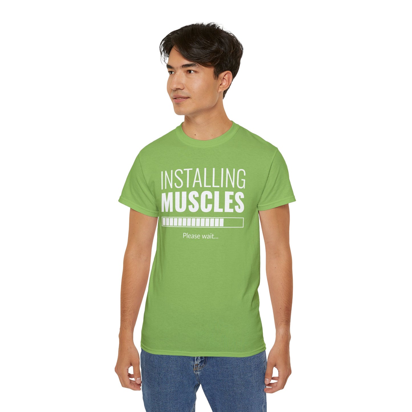 Installing Muscles Please wait, Graphic Unisex Ultra Cotton Tee