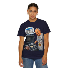 Grill Master Grandpa Funny BBQ T-Shirt — "Whoops! Pretending to Grill for a Photo" Graphic Tee