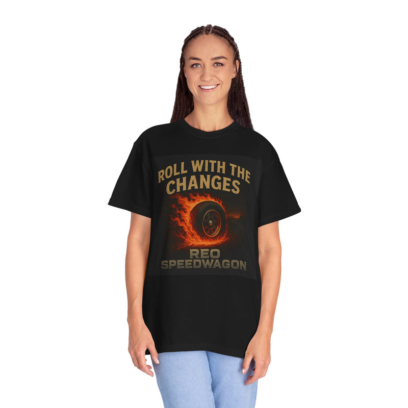 Vintage Style REO Inspired Roll With The Changes Graphic - Unisex Comfort Colors Garment Dyed T-Shirt