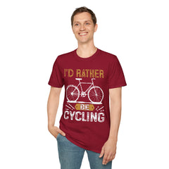 Cycling Enthusiast Unisex T-Shirt - 'I'd Rather Be Cycling' Design