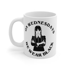 Wednesday Addams - Ceramic Mugs (11oz\15oz\20oz) | Pop Culture | Addams Family | Fan Gift | Gift For Her | Gothic Style Mug | Creepy Comedy