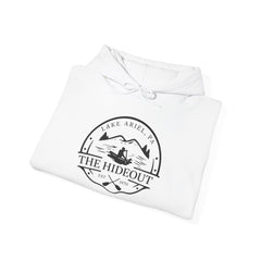 The Hideout Adventure Hoodie – Lake Ariel, PA Mountain Graphic Hooded Sweatshirt