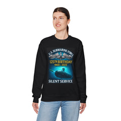 125th Birthday U.S. Submarine Force Enlisted Sweatshirt — "Silent Service" Tribute (1900–2025)