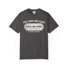 My SSN Became Razor Blades Graphic Vintage Submarine Veteran Tee