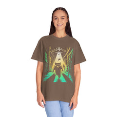 Raccoon UFO Funny Comfort Colors Graphic T-Shirt
