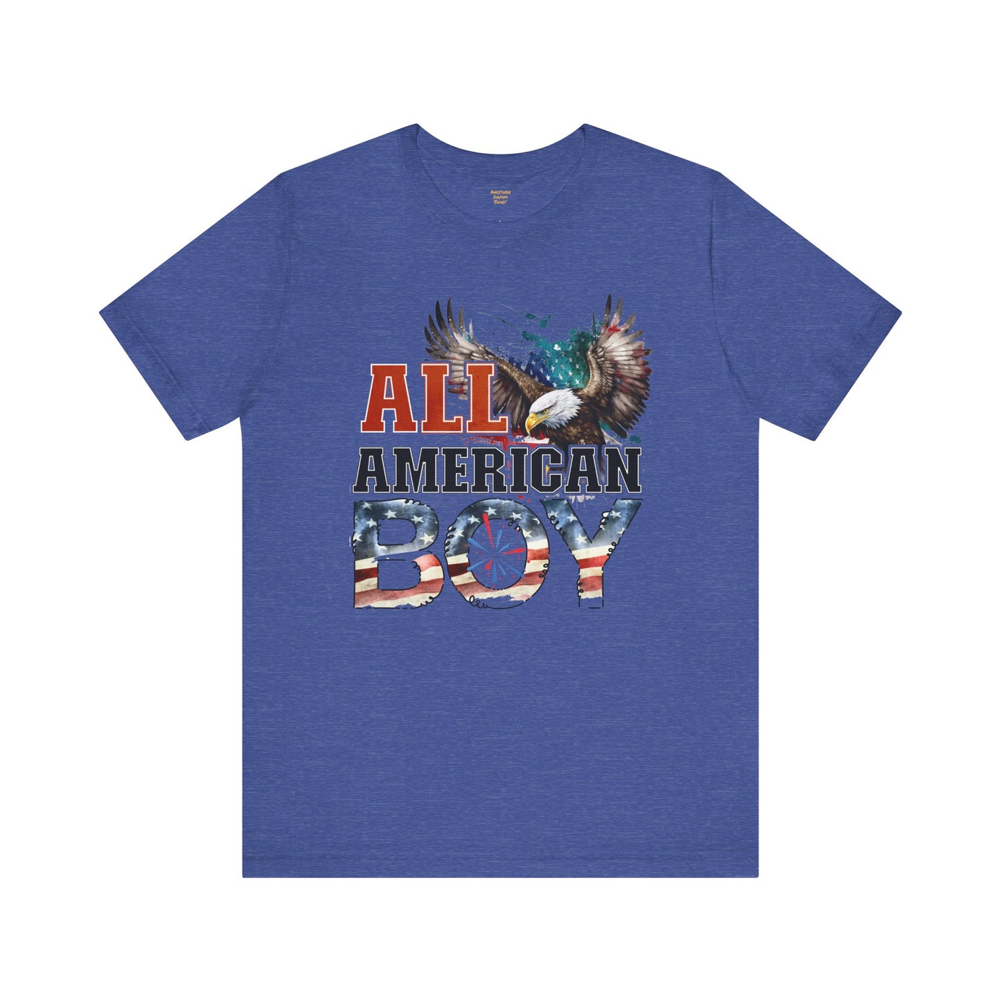 All American Boy With Eagle Graphic, Unisex Jersey Short Sleeve Tee