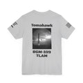 USN Periscope view, Submarine Launched Tomahawk Missile with Dolphins Unisex Jersey Short Sleeve Tee