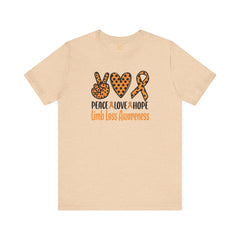 Limb Loss Awareness - Unisex Short Sleeve Tee,Amputee Awareness,Leg Amputee,Arm Amputee,Gift For Him,Gift For Her,Unique Amputee Gift