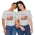 Happy 4th Of July Burger and Mug Graphic, Unisex Jersey Short Sleeve Tee