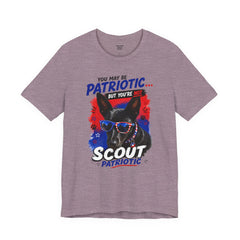 Personalized With Your Dogs Image and Name Patriotic Unisex Jersey Short Sleeve Tee