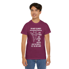 Clumsy Funny Goat Graphic Tee | Unisex Heavy Cotton Tee | Great Gift for Animal Lovers, Birthdays, Casual Wear, Humorous Gifts, Everyday Style