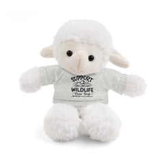 Stuffed Animals with T Shirt,Funny Quote,Support Wildlife Raise Boys,gift for him,gift for her,Birthday Gift,Everyday gift,animal lover gift