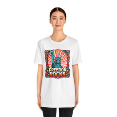 July 4th Statue Of Liberty Freedom - Graphic Unisex Short Sleeve Tee