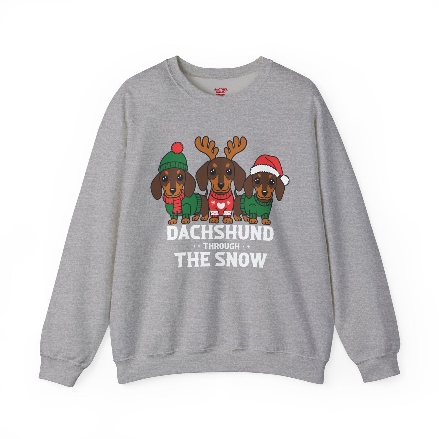 Dachshund Through The Snow - Unisex Heavy Blend™ Crewneck Sweatshirt