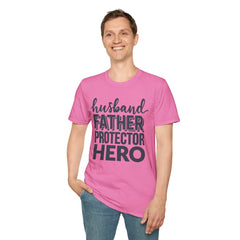Husband Father Protector Hero Unisex Softstyle T-Shirt