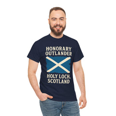 Honorary Outlander Heavy Cotton Tee, Holy Loch Scotland Shirt, Outlander Fan Gift, Casual Tee, Travel Souvenir, Unisex T-Shirt