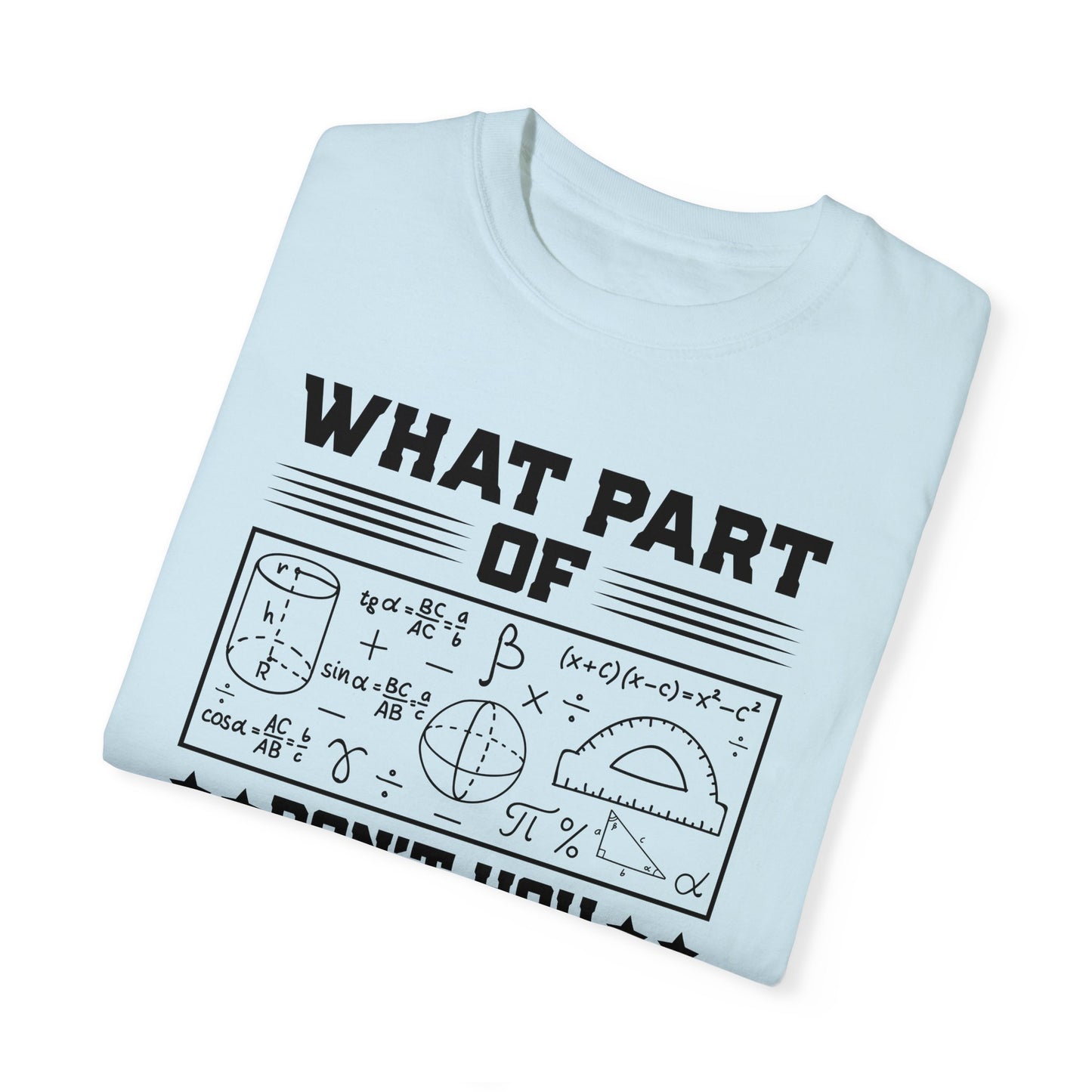 What Part of MATH AND SCIENCE Don't You Understand, Comfort Colors Unisex Garment-Dyed T-shirt