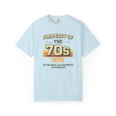 70s Retro Tee – "Property of the 70s 1976" Vintage Graphic T-Shirt