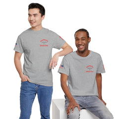 SUBMARINER RED Friday T Shirt with Fouled Anchor, American Flag, FBM / Boomer Silhouette. Remember Everyone Deployed, Dolphins