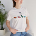 UFO and Dinosaurs Retro Unisex Jersey Short Sleeve Tee