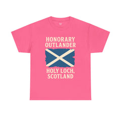 Honorary Outlander Heavy Cotton Tee, Holy Loch Scotland Shirt, Outlander Fan Gift, Casual Tee, Travel Souvenir, Unisex T-Shirt