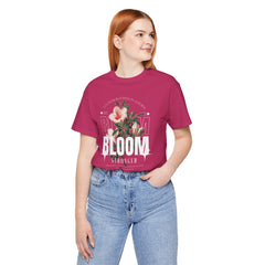 Bloom Stronger Unisex Jersey Tee - Positive Vibes Floral Design