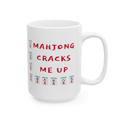 Mahjong CRACK mug, funny mahjong gift, ceramic mug, 11oz mug,15oz mug, gift for player, unique mahjong gift, Mahjong enthusiast present