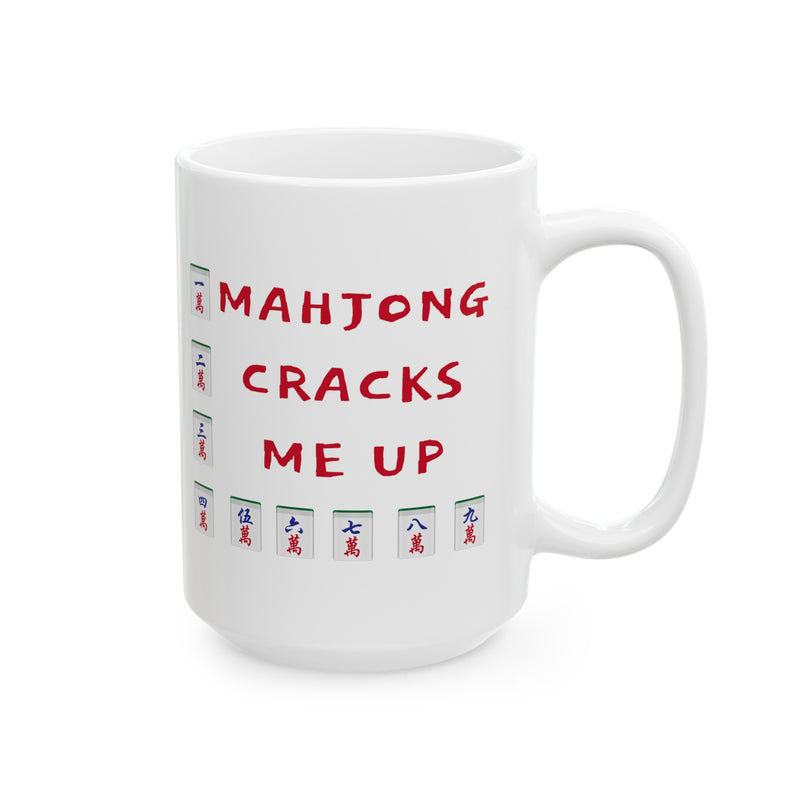 Mahjong CRACK mug, funny mahjong gift, ceramic mug, 11oz mug,15oz mug, gift for player, unique mahjong gift, Mahjong enthusiast present