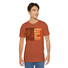Music Inspired Unisex Tee - Saturday Nights All Right For Fighting Graphic