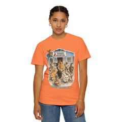 Front Graphic "Who Let the Cats Out?" Baldwin Harbor Animal Hospital Cute Vet Clinic T Shirt