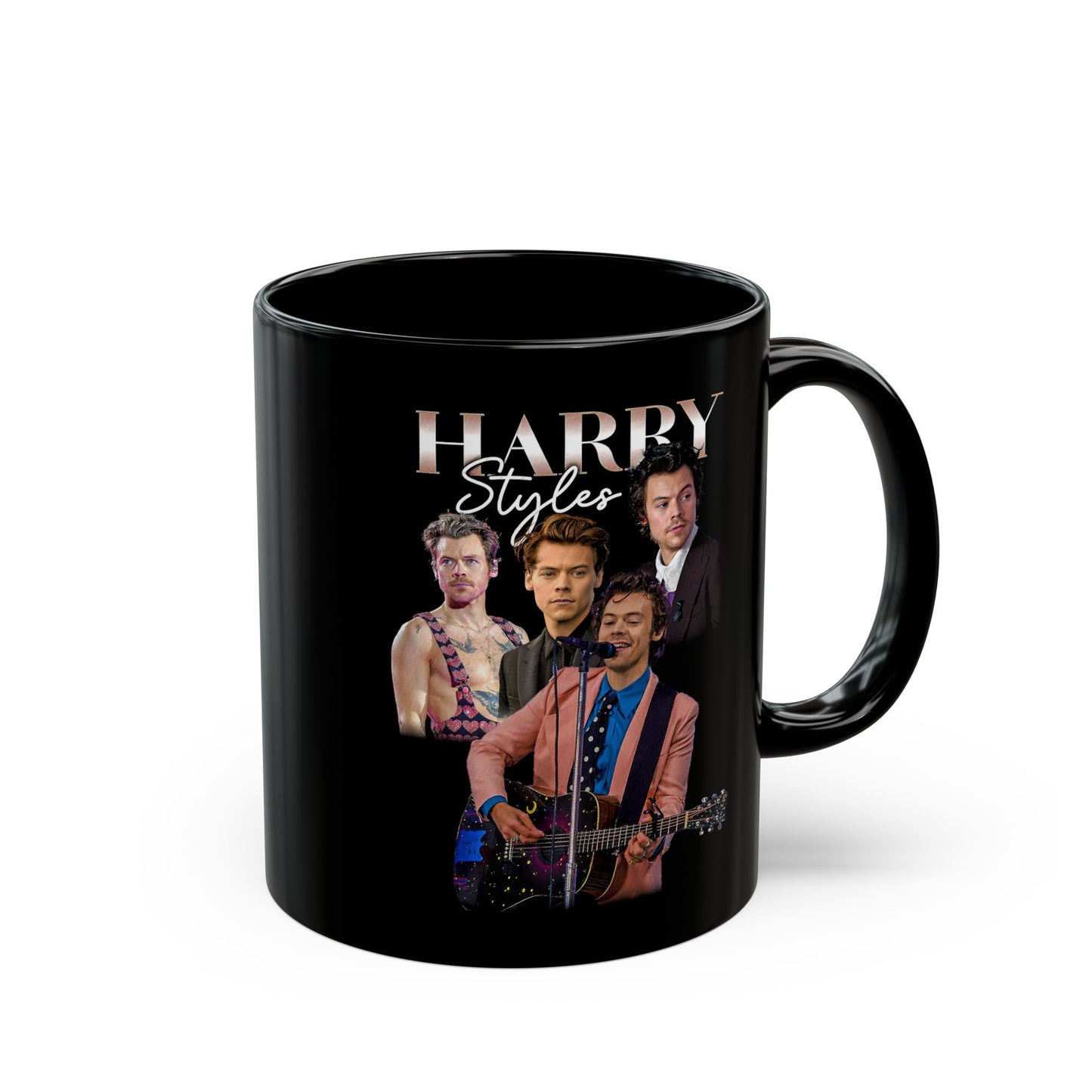 Harry Styles Montage Graphic - Black Mug (11oz, 15oz)