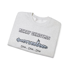 Bolder Font MERRY  CHRISTMAS Submarine Brotherhood -Unisex Crewneck Sweatshirt