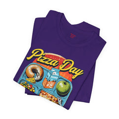 Pizza Day Unisex Short Sleeve Tee - Fun Foodie Graphic T-Shirt