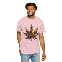 Vintage Leopard Cannabis Leaf T-shirt — Weed Lover Stoner Gift