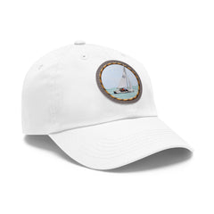 Hempstead Bay Sailing Club Leather Patch Dad Hat — Flying Scot Embroidered Round Patch