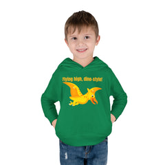 Flying high, dino-style! - Toddler Pullover Fleece Hoodie