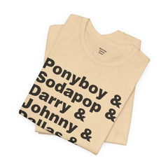 The Outsiders Shirt, Greasers Characters Shirt, Unisex Jersey Short Sleeve Tee