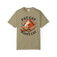 Fat Cat Happy Cat Graphic T-Shirt — Garment-Dyed Unisex Tee