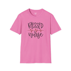 Blessed Nurse - Unisex Softstyle T-Shirt | Nurse Awareness, Medical Wear, Gift For Her, Scrubs Tee, Medical Staff Gift, Registered Nurse, RN