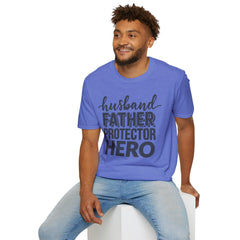 Husband Father Protector Hero Unisex Softstyle T-Shirt
