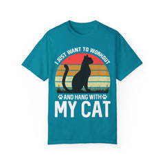 Workout & Cat Lover Unisex T-Shirt - I Just Want to Workout and Hang with My Cat