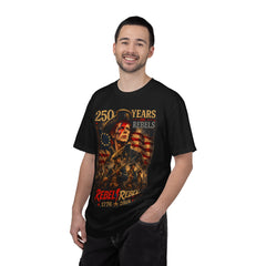 Rebel Rebel 250 Years T-Shirt — 1776–2026 Patriotic Vintage Flag Tee
