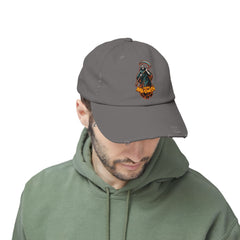 Grim Reaper Happy Halloween Unisex Distressed Cap