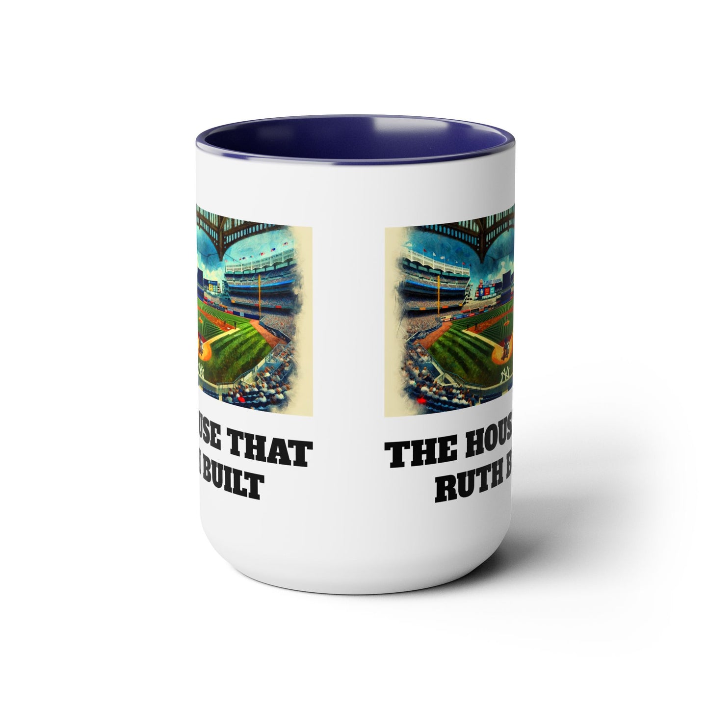 YANKEE STADIUM graphic mug, Two-Tone Coffee 15 oz Mug