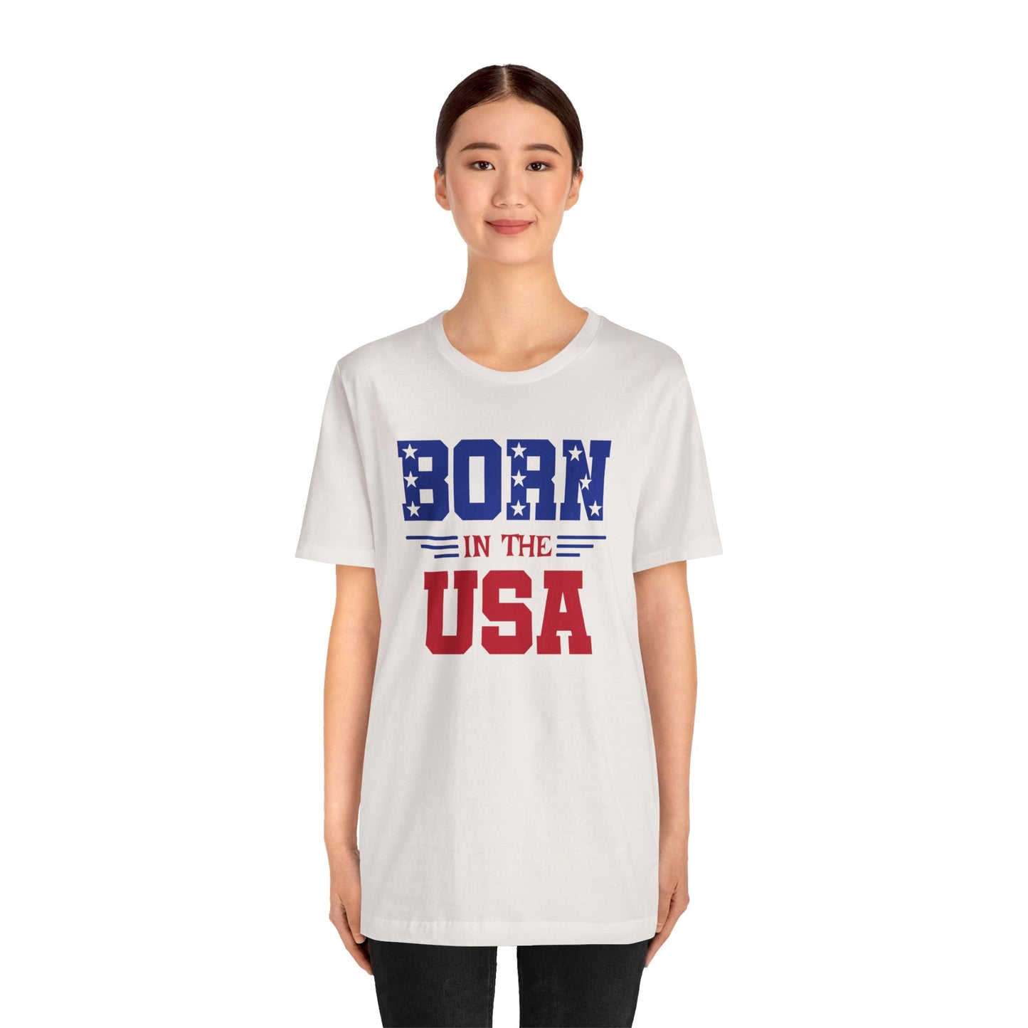 Born In The USA, Unisex Jersey Short Sleeve Tee