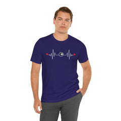 Billards Heart Beat Eight Ball Graphic - Unisex Jersey Short Sleeve Tee