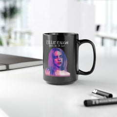 Billie Eilish Graphic - Black Mug (11oz, 15oz)