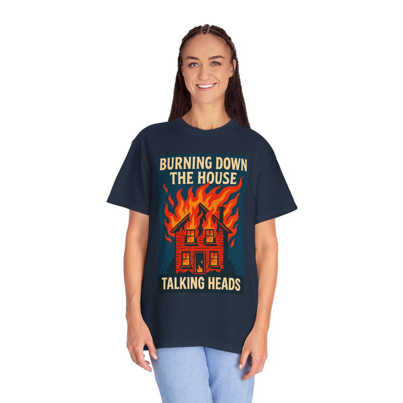 Retro Music-Inspired Unisex T-Shirt - Burning Down the House Design