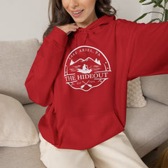 The Hideout Adventure Hoodie – Lake Ariel, PA Mountain Graphic Hooded Sweatshirt